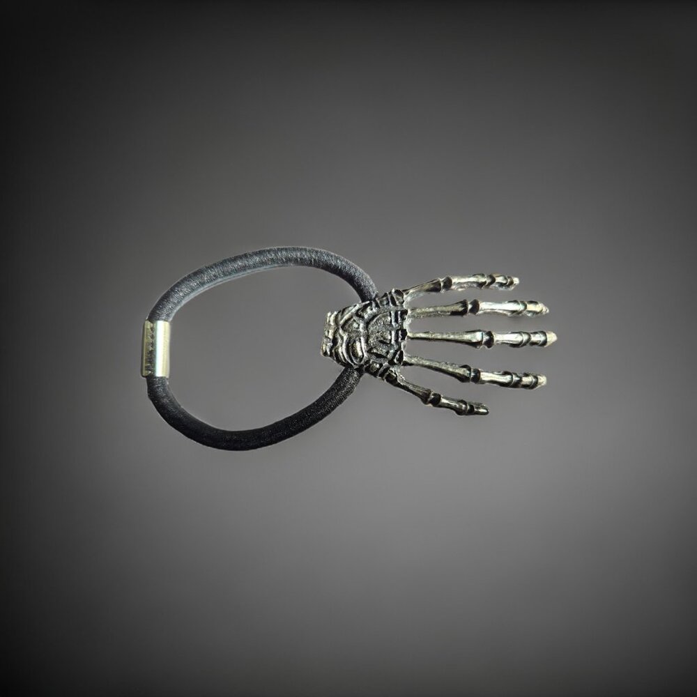 Skeleton hair tie~ black